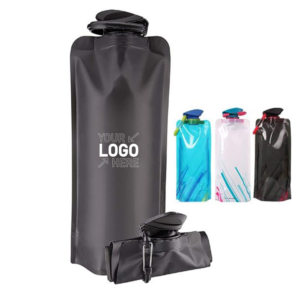 23 Oz Collapsible Water Bottles with Carabiner