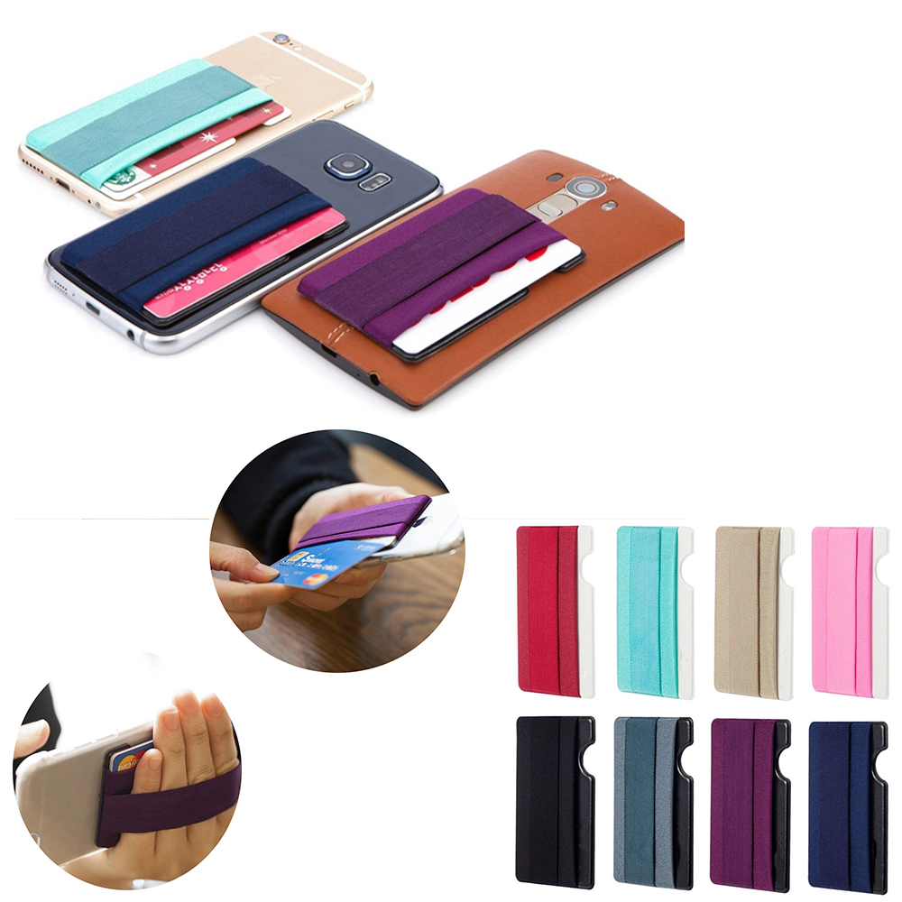 Elastic  Phone Wallet With Hand Strap Secure holder 1