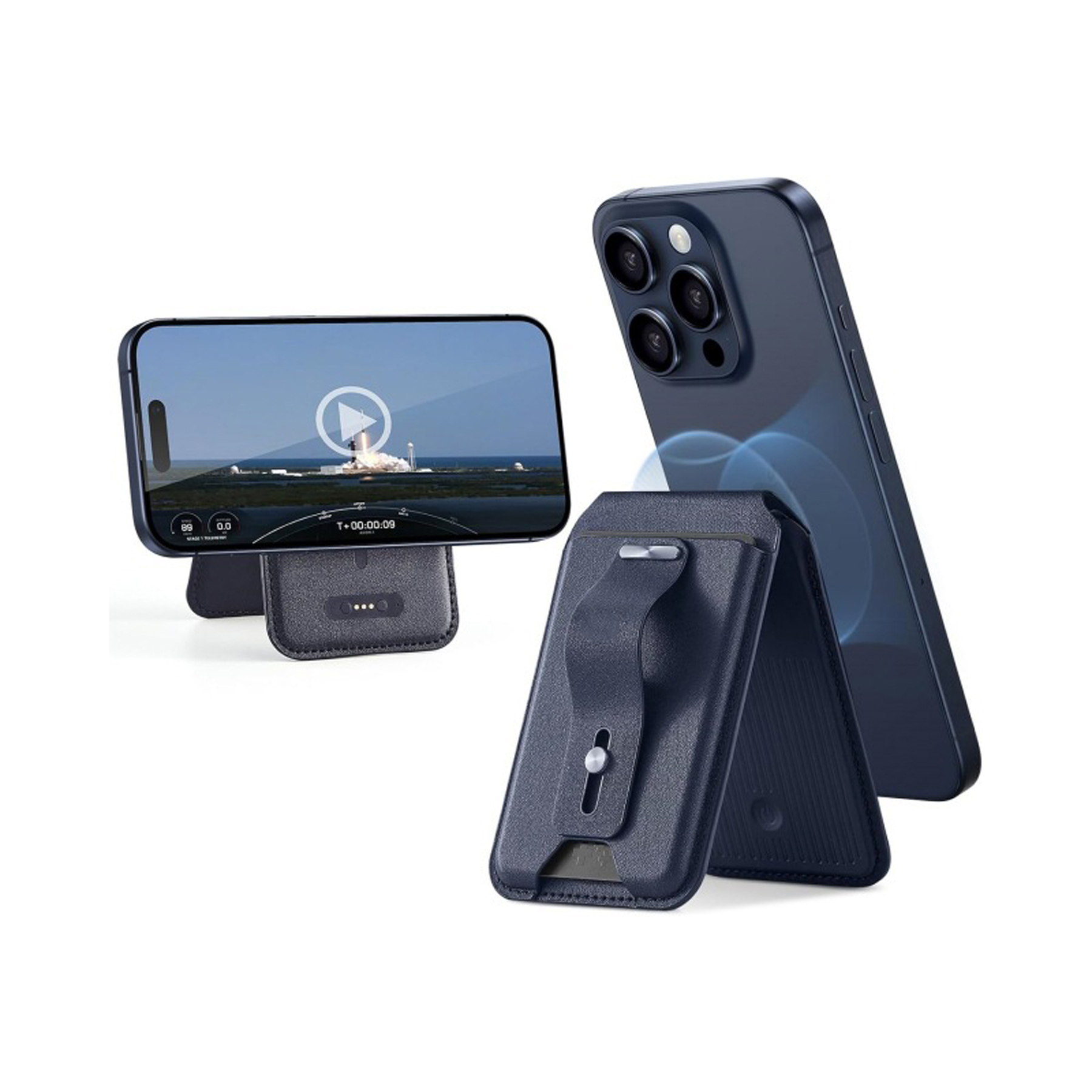 Magnetic Wallet Tracker with Adjustable Phone Stand 5
