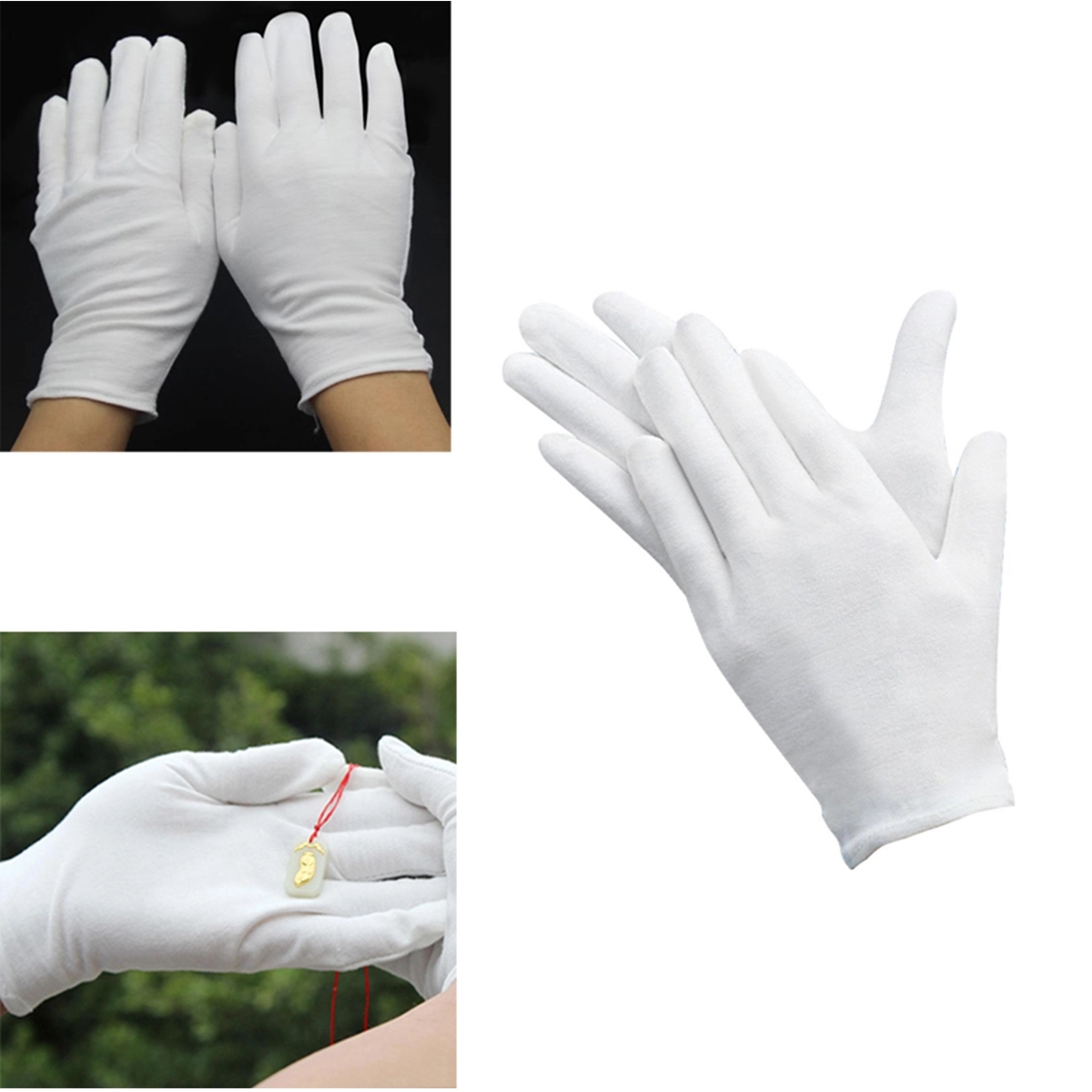 White Soft Cotton Work Glove 2