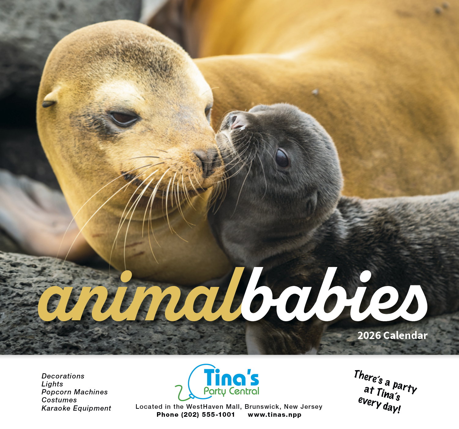 HotLine® Products Animal Babies Appointment Calendar - Stapled 3