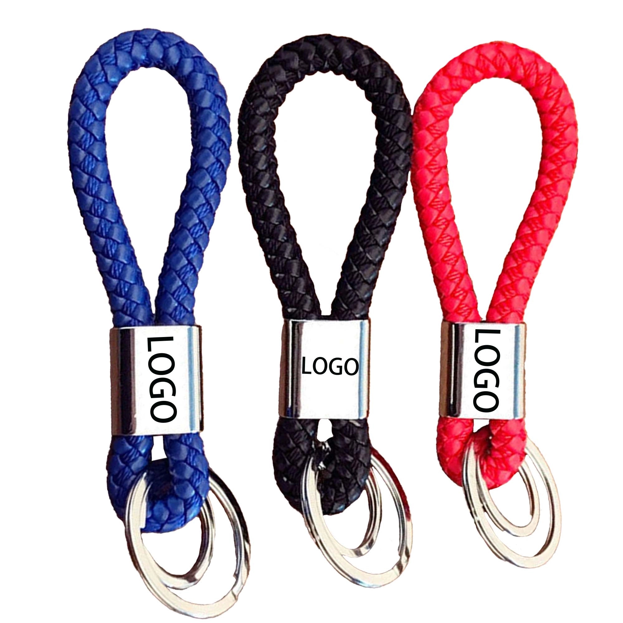 PU Braided Lanyard Keychain 4