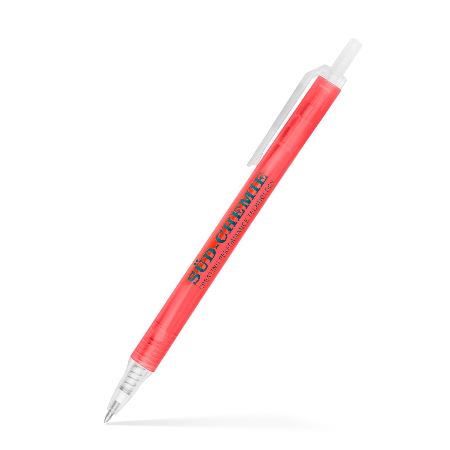 Amber Frosted Translucent Stick Click Pen 12