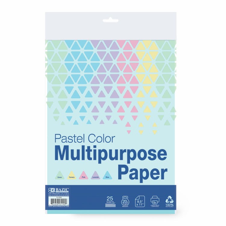 Multipurpose Paper - Pastel Color 25 Pack 1