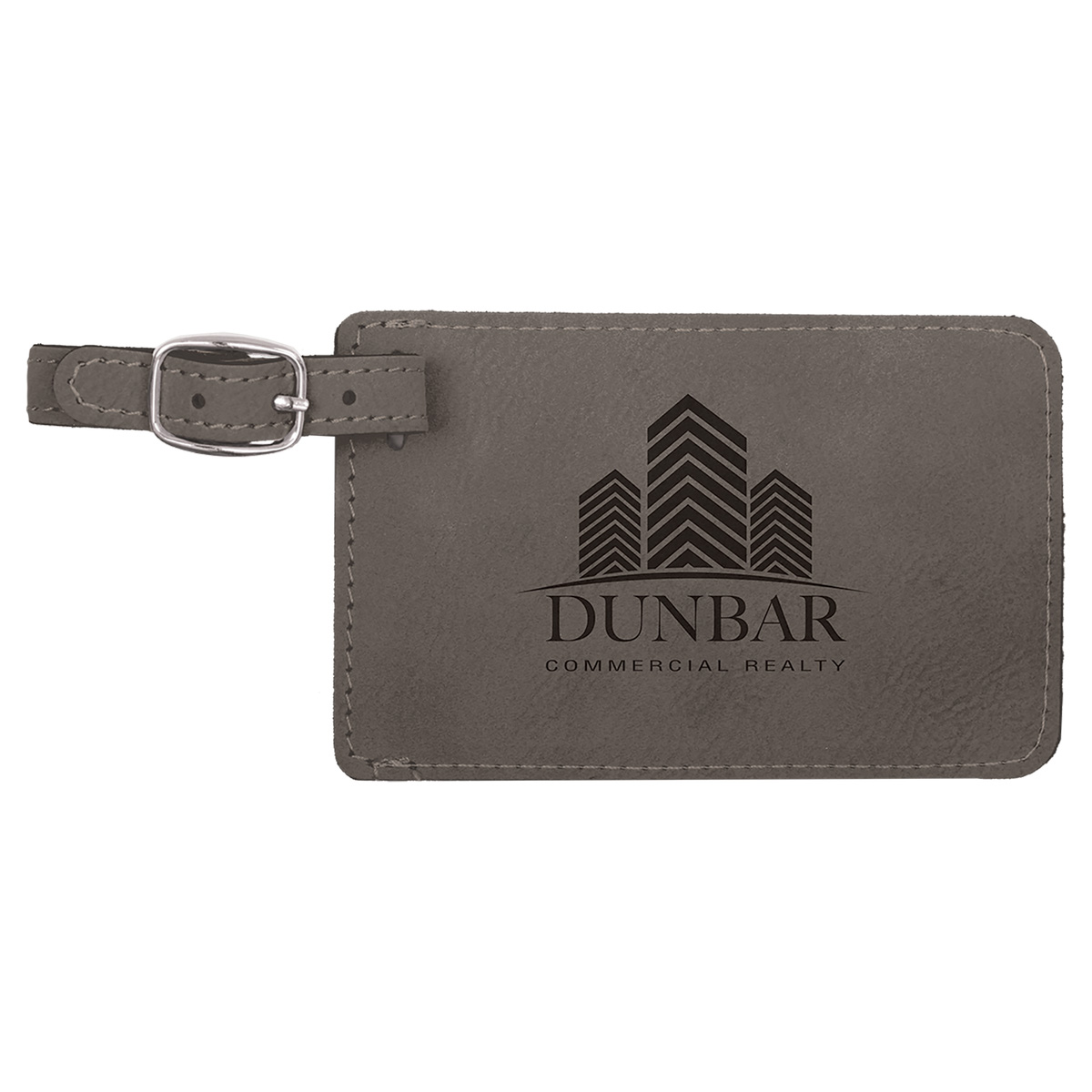 Gray Leatherette Luggage Tag 2