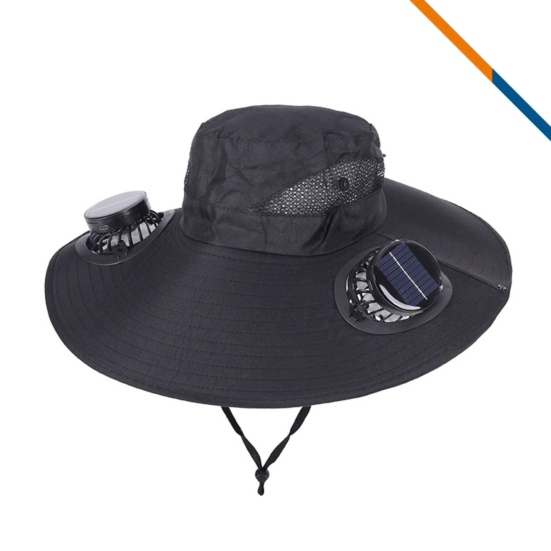 Armor Solar Double Fan Bucket Hat With String 2