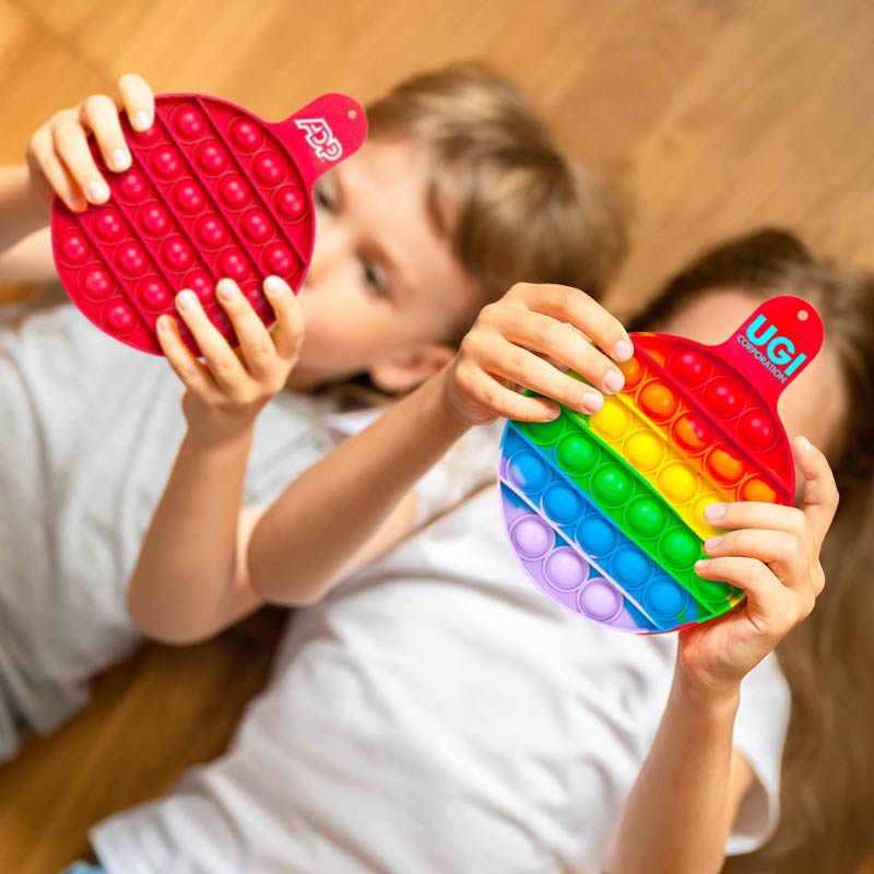 Round Fiddle Popper Silicone Sensory Fidget Toy 9