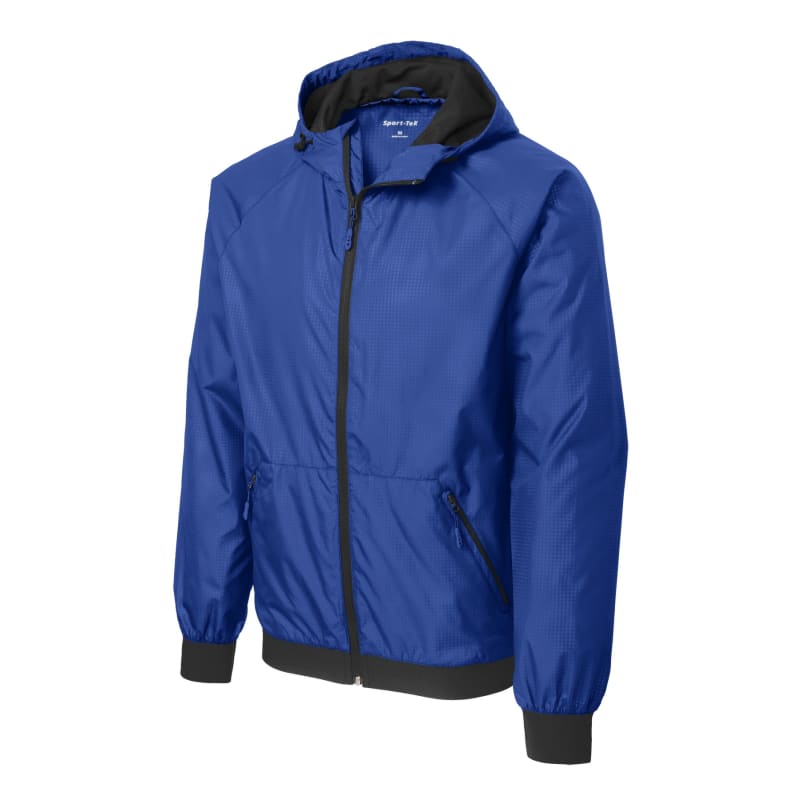 Sport-Tek Embossed Hooded Wind Jacket. 8