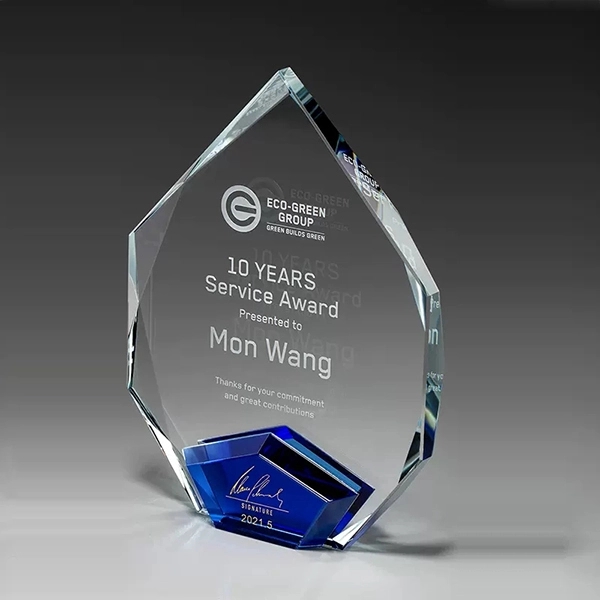 Ambient Blue Acrylic Diamond Trophy 2