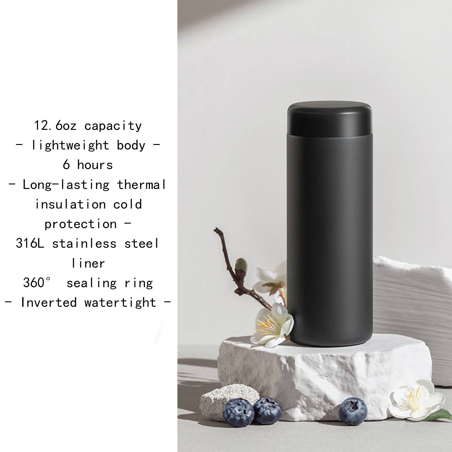 12.3oz stainless steel mini water bottle insulated cup 6