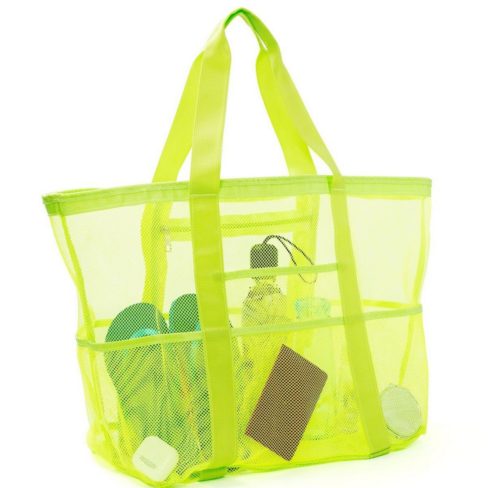 Large Capacity Travel Beach Mesh Shoulder Tote Bag 12