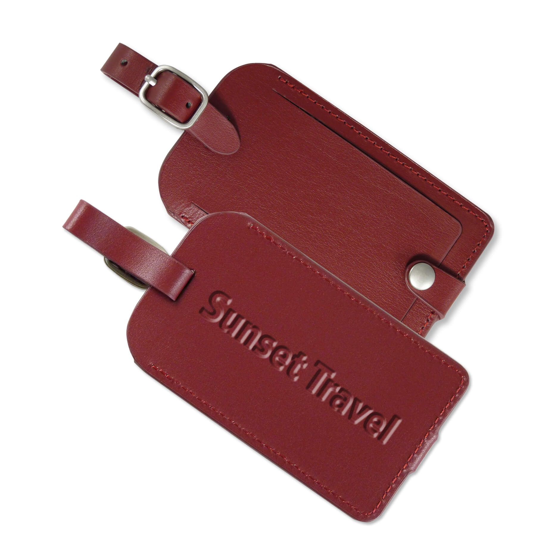 Vintage Leather Luggage Tag 2