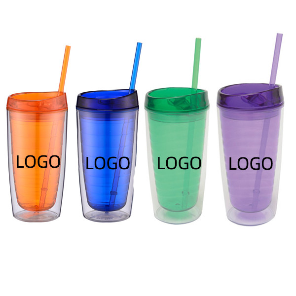 16 oz Double-Wall Plastic Vortex Tumbler 2