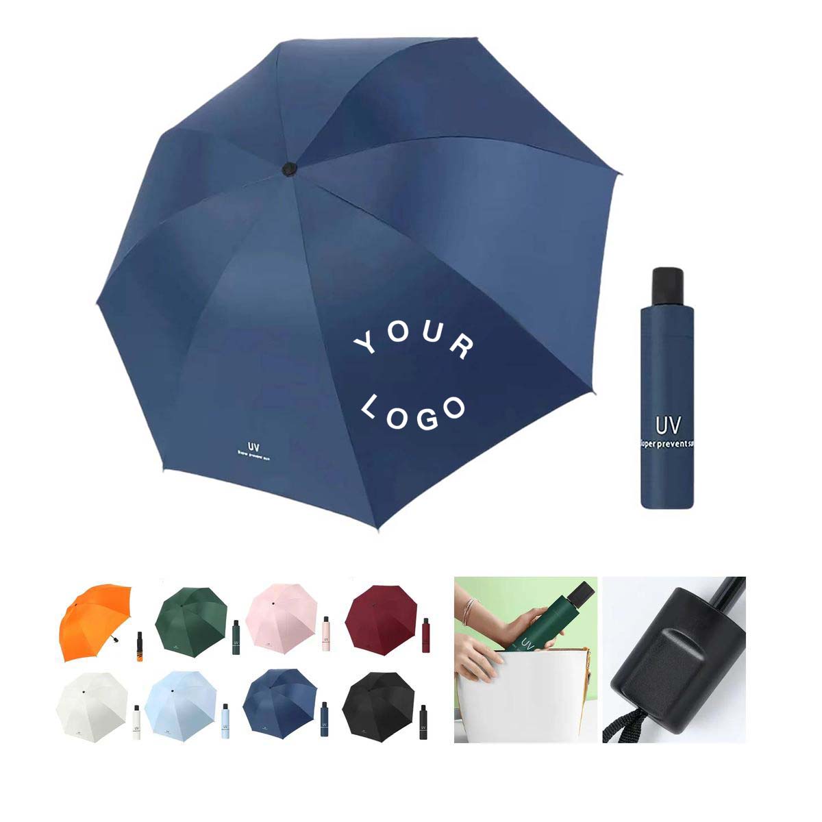 Durable 8 Rib Umbrella with Strong Fabric Canopy 2