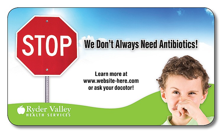 Health Business Card Magnet - 3.5x2 Round Corners - 25 mil. 2