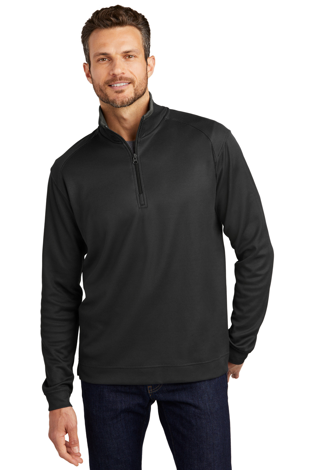 Vertical Texture 1/4-Zip Pullover
