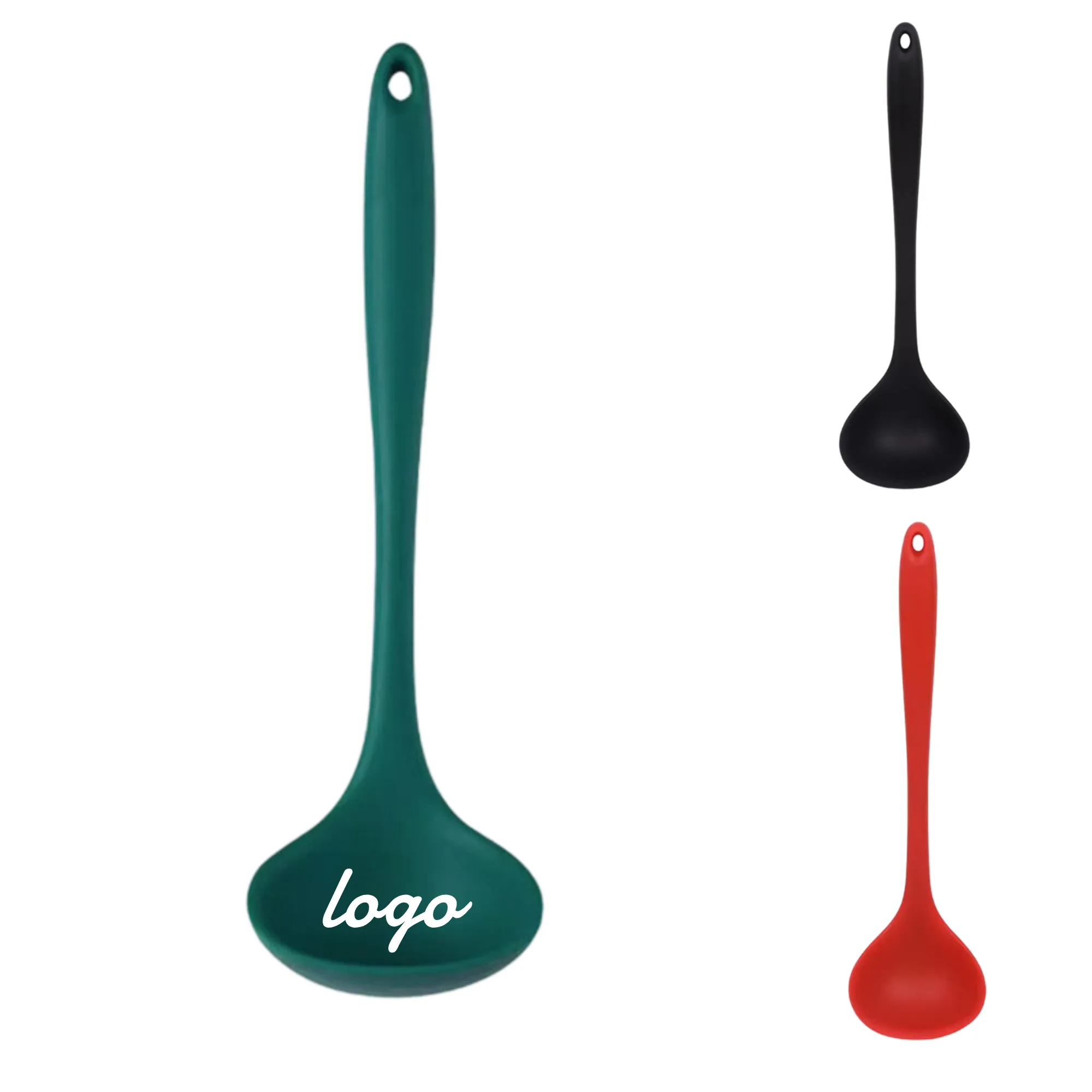 Colorful Food - grade Silicone Soup Spoons