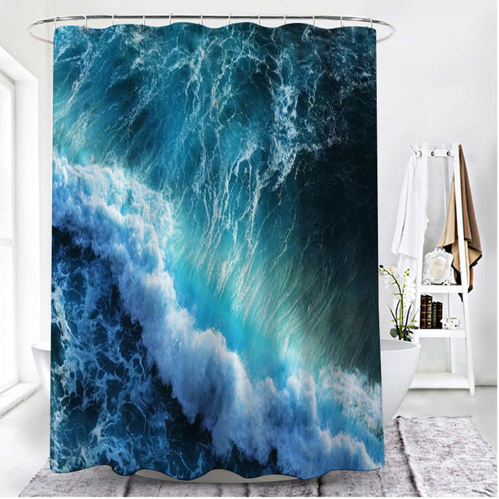 Digitally Printed Polyester Shower Curtain 1