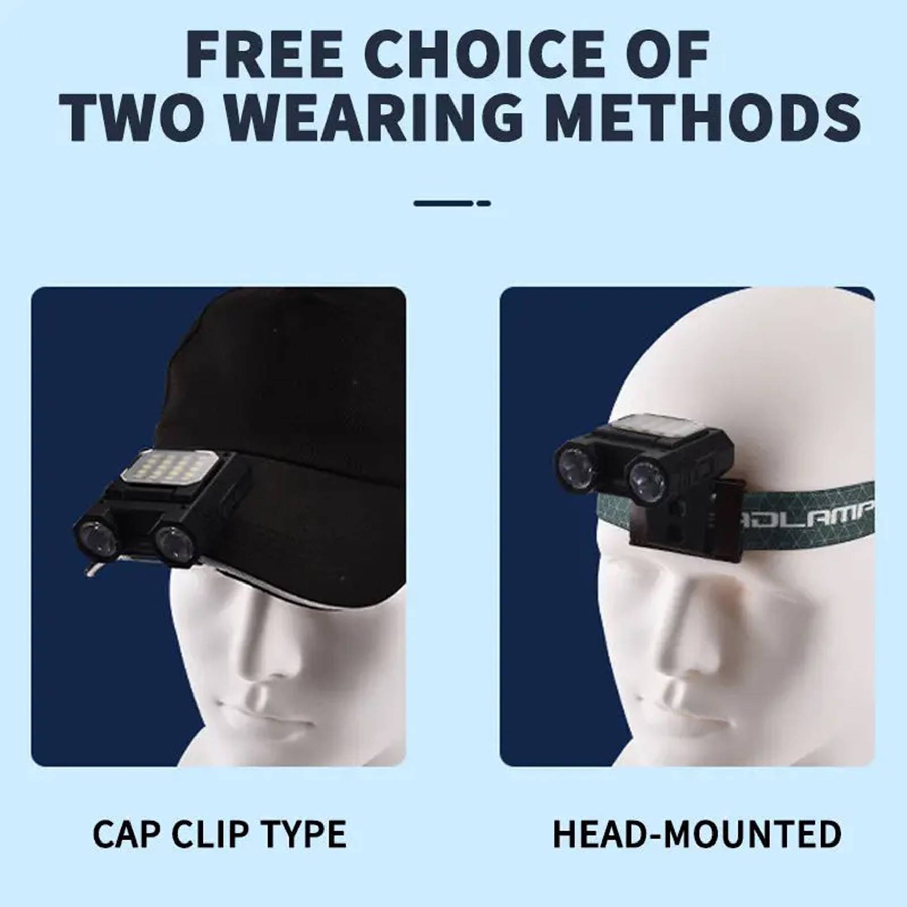 Hat clip light sensor headlight 6