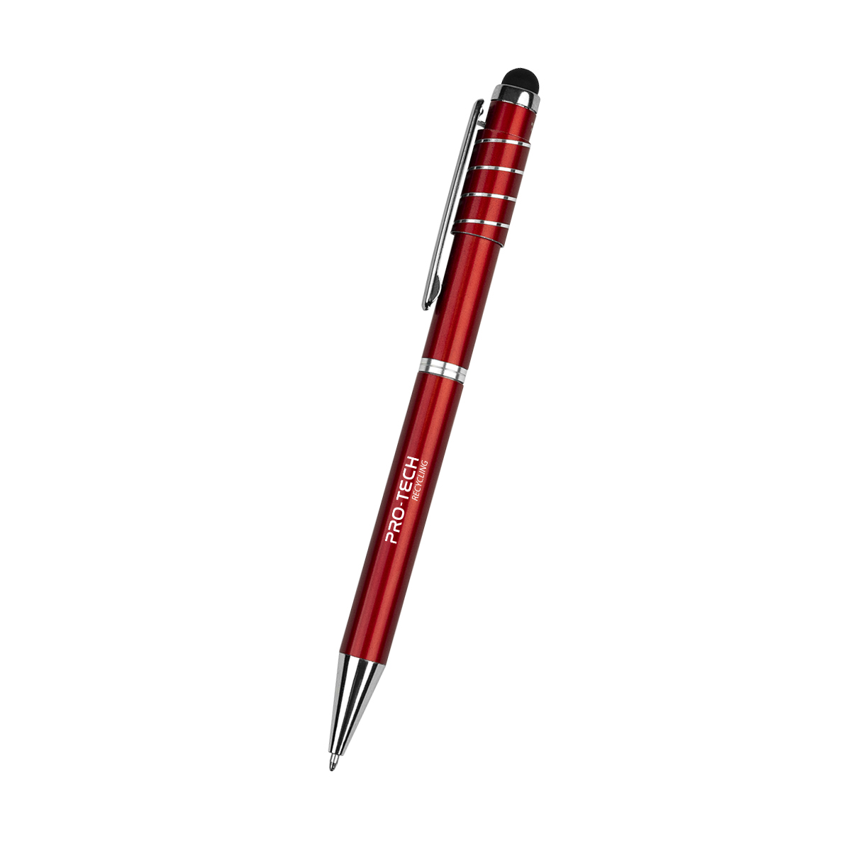 Recycled Aluminum Spinner Pen With Stylus 5