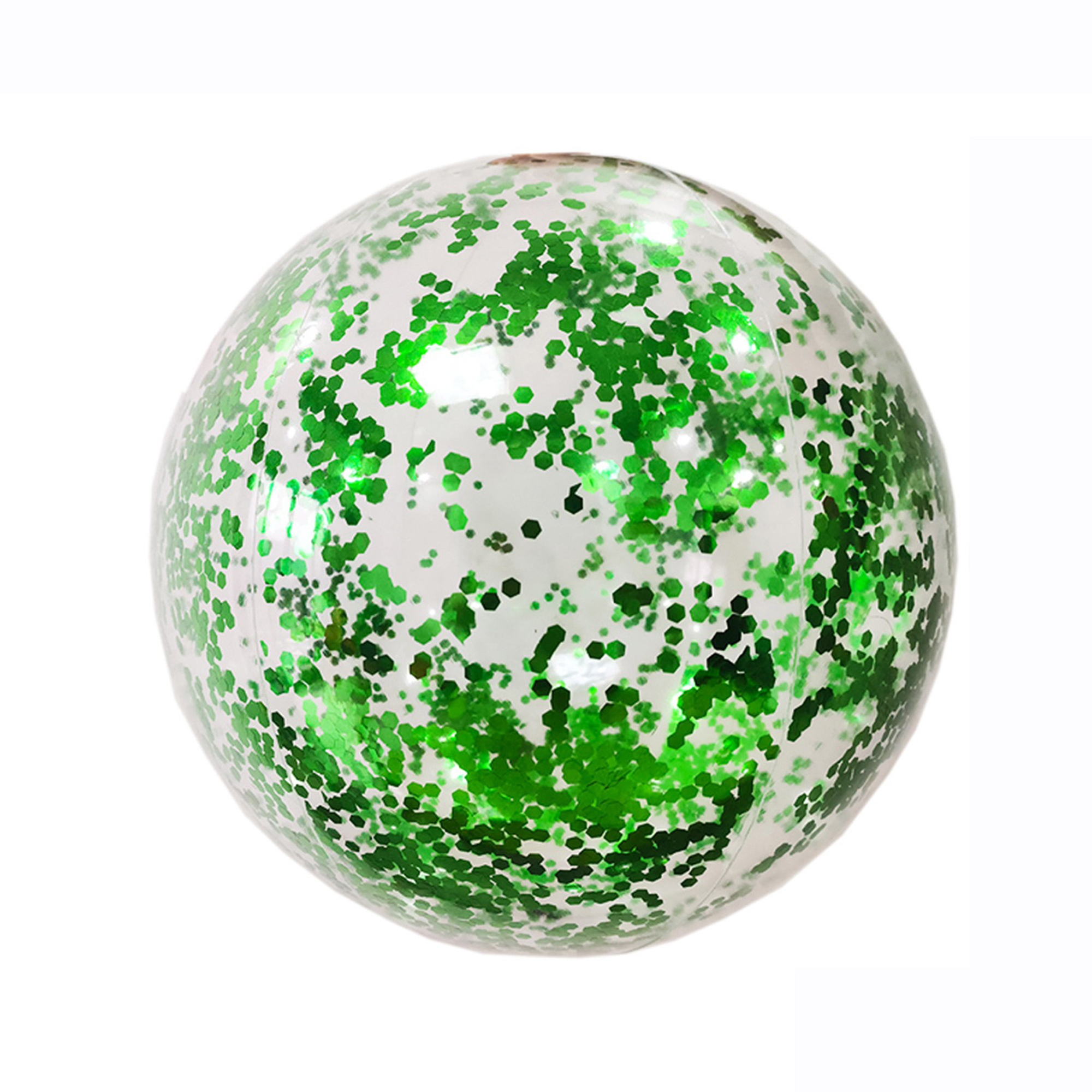 Sparkly Clear Round Inflatable Beach Ball 2