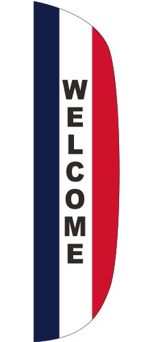 "WELCOME" 3' x 12' Message Flutter Flag 2