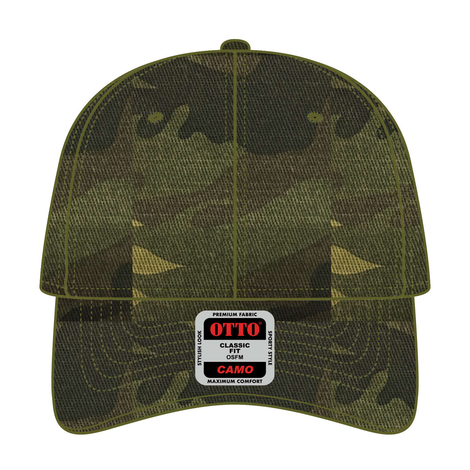 OTTO CAP® Camouflage 6 Panel Low Profile Baseball Cap 5