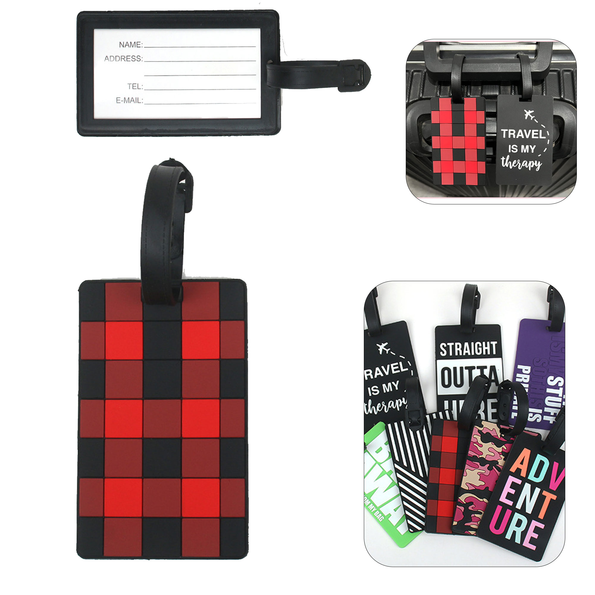 Soft PVC Custom Promotional Luggage Tag 2