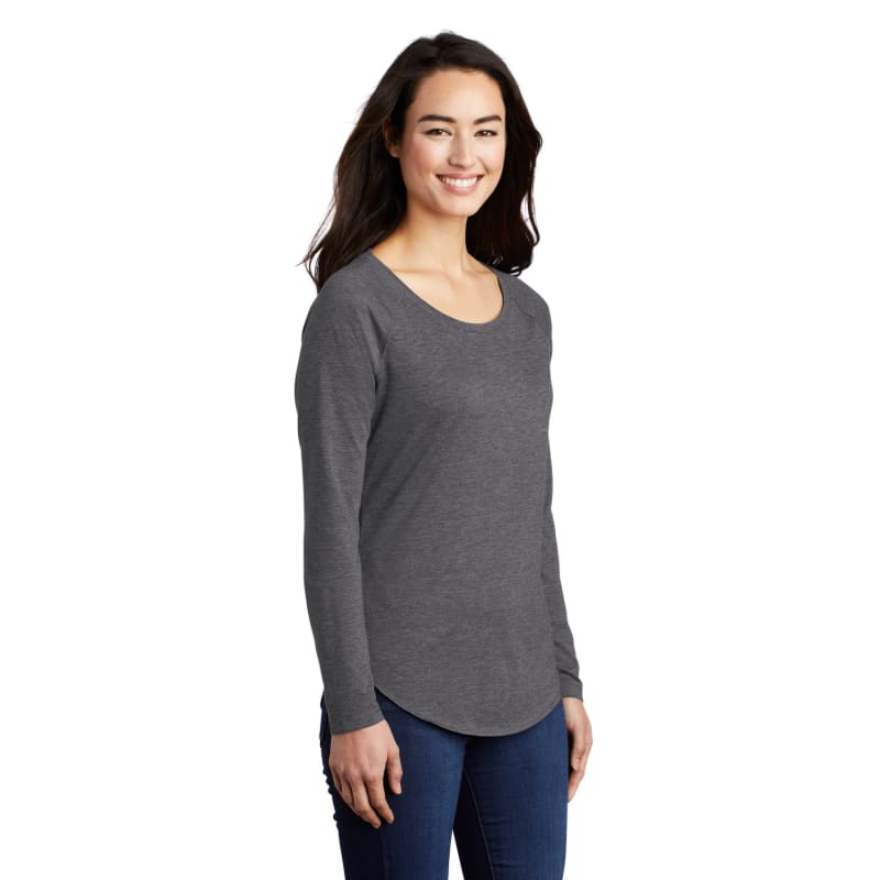 Sport-Tek Women's PosiCharge Long Sleeve Tri-Blend Wicking Scoop Neck Raglan Tee 9