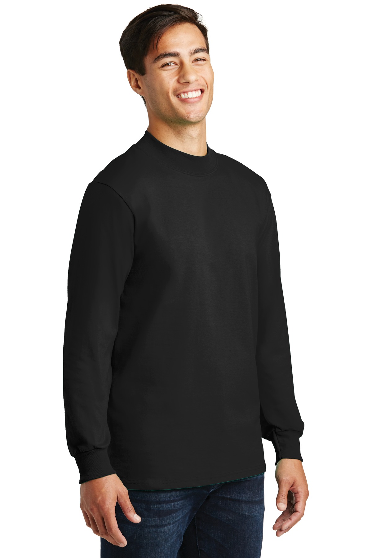 Port & Co Essential Mock Turtleneck. PC61M 21