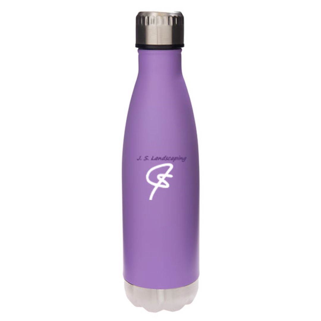 17 oz Glacier Satin Pastel Purple Blue Vacuum Insulated Stainless Steel Double Wall Sports Water Bot