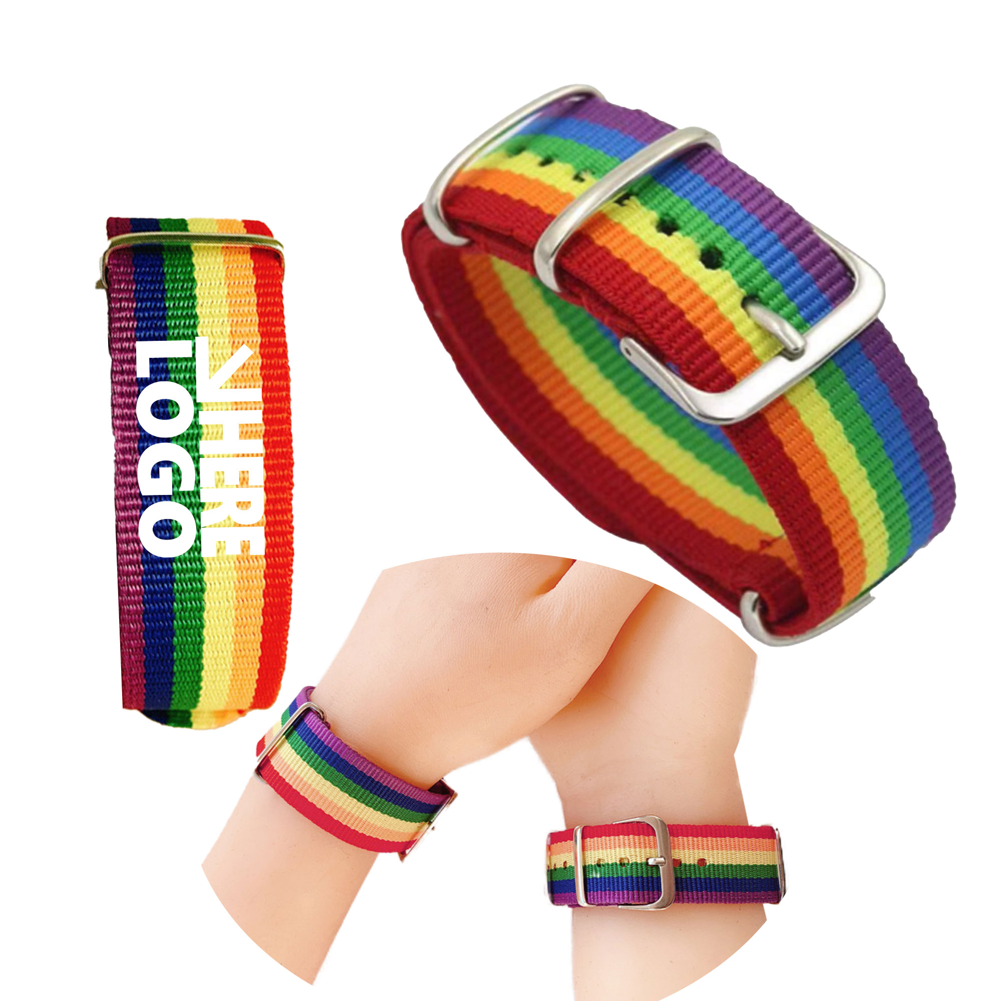 Bracelet Wristband Rainbow Pride Day MOQ 100 2