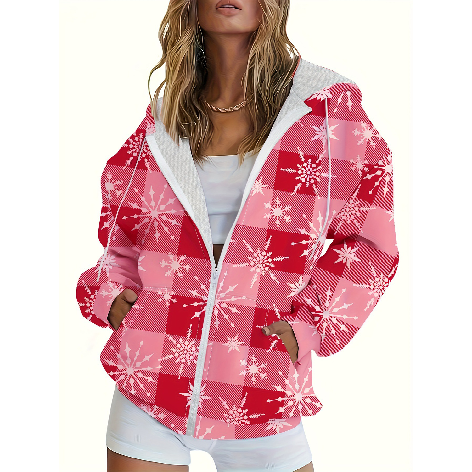 Winter Women's Zip-Up Casual Hoodie Jacket 4