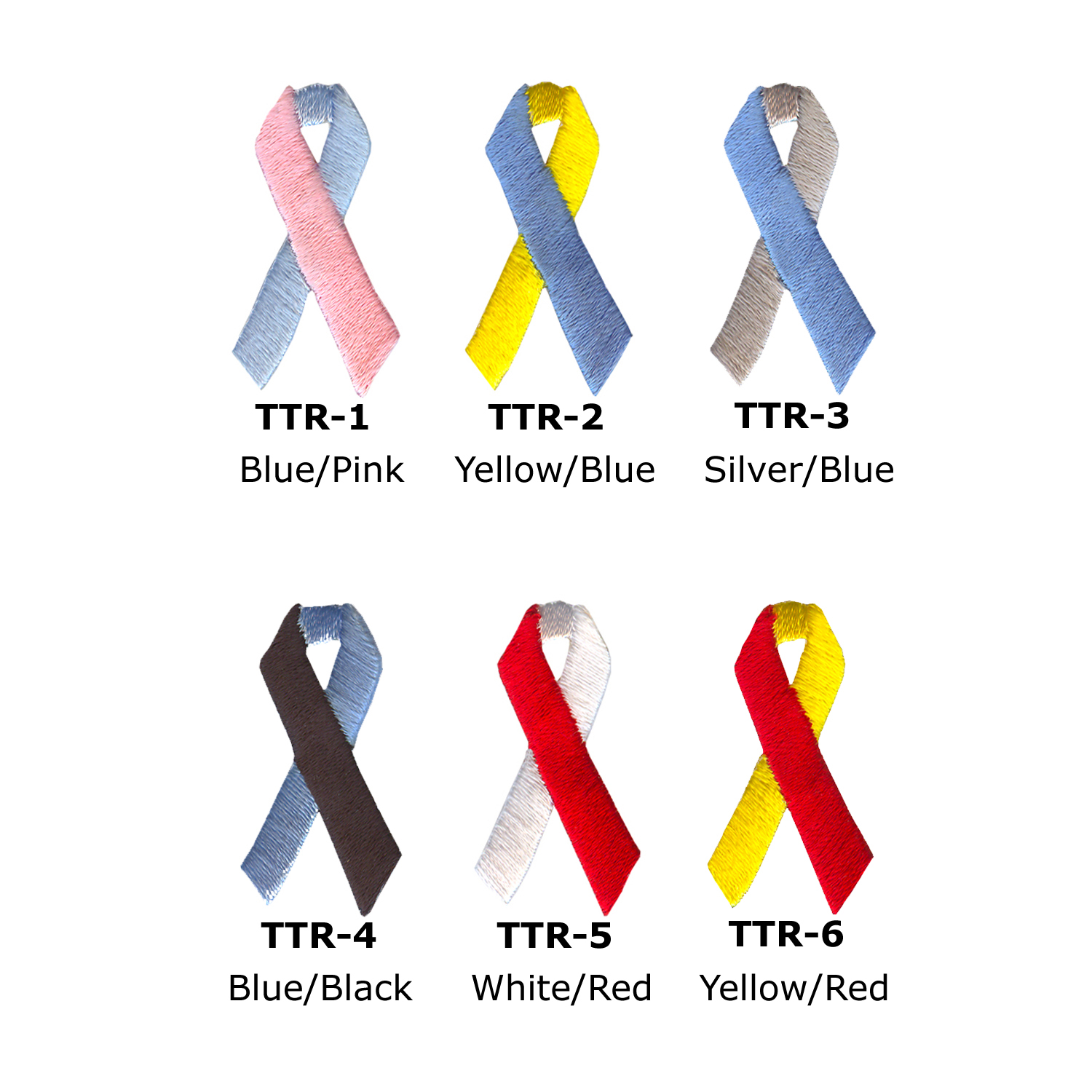 Stock Embroidered Ribbon Stickers 2