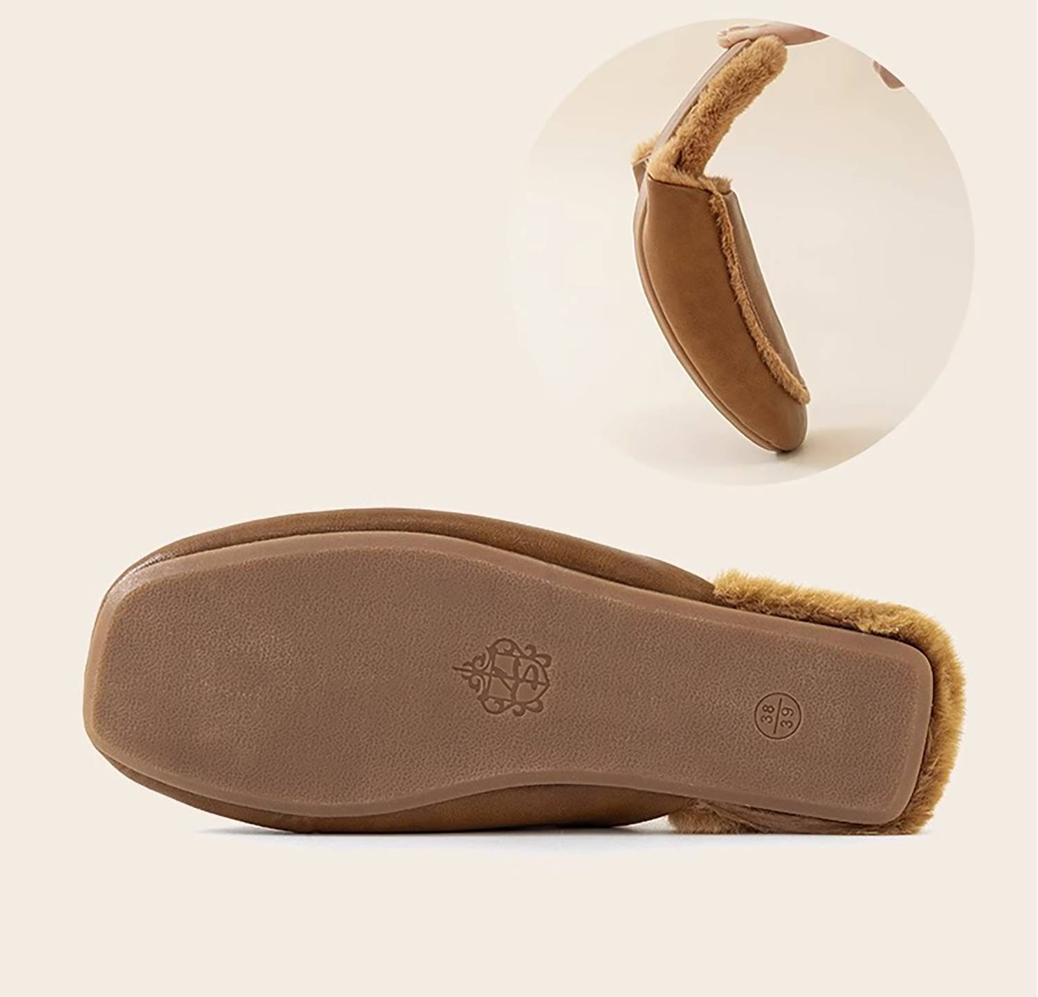 PU Leather Winter Soft Slippers 2