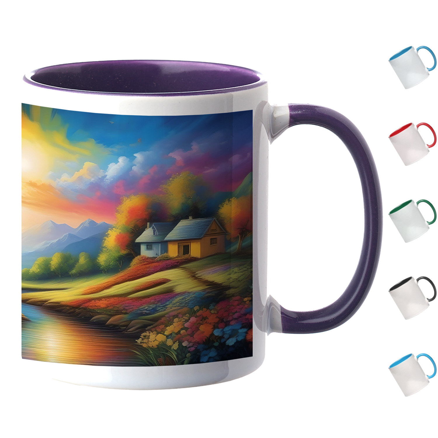 Two-Tone Full Color Coffee Mug 11 oz. Sublimated Mugs 1