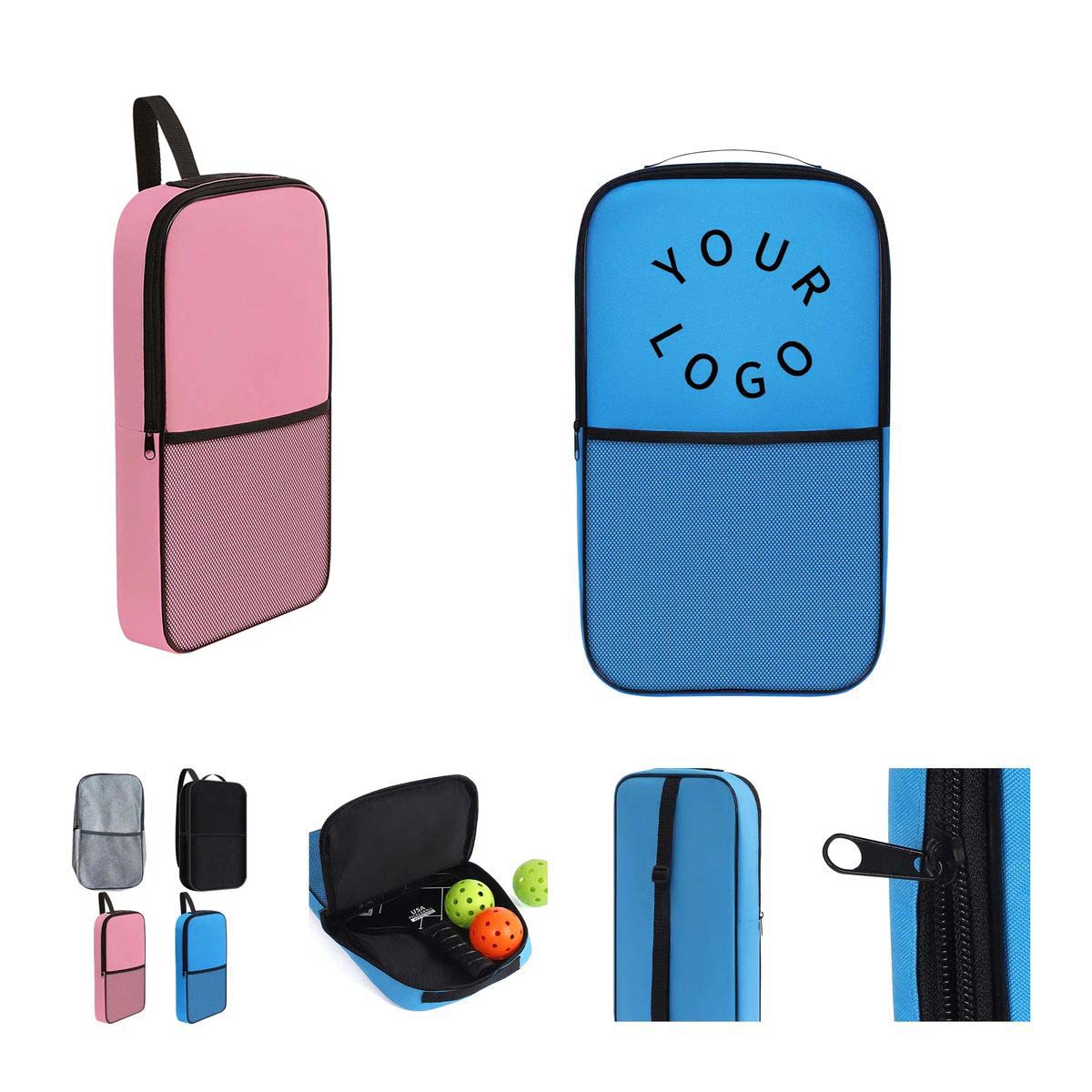 Durable Polyester Pickleball Bag for 2 Paddles 3