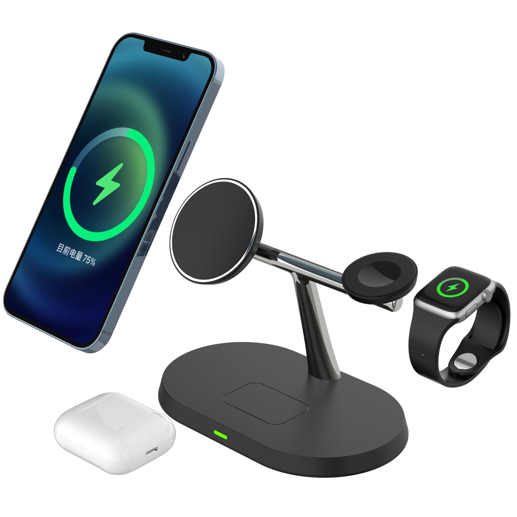 15W Magnetic 3 in 1 Wireless Phone Charger 3