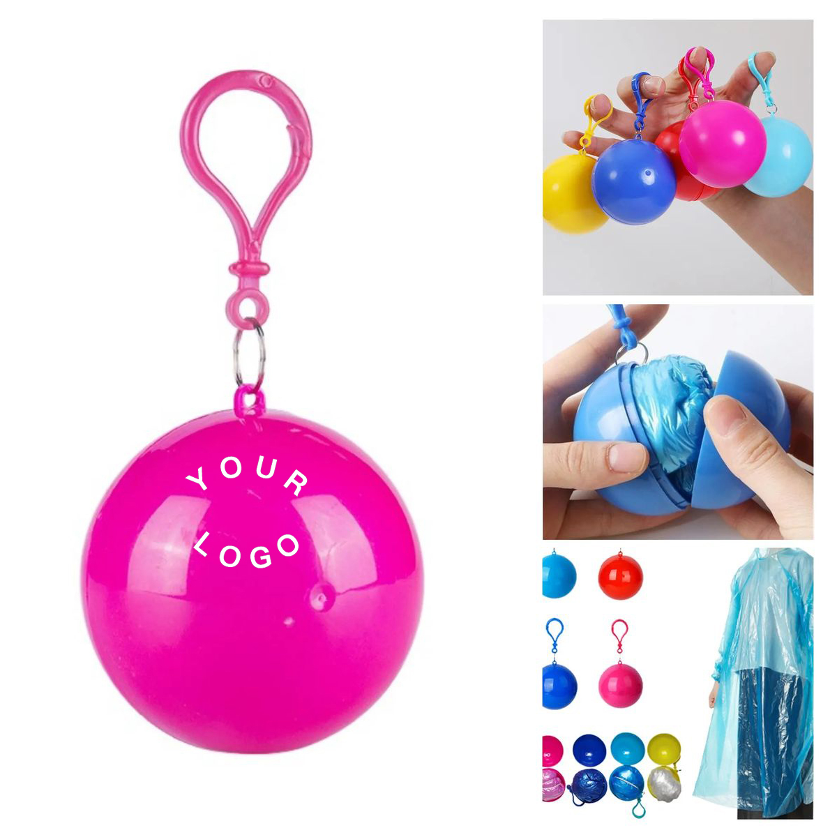 Disposable Rain Poncho in Carry Ball Case 7