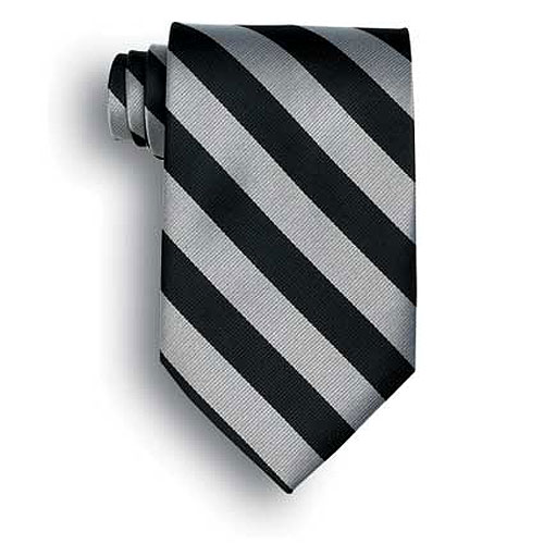 School Stripes Tie - Black/Gray 2