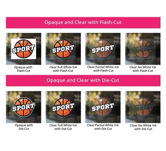 Die-Cut Clear Bumper Stickers (12" x 12"/sqft) 5
