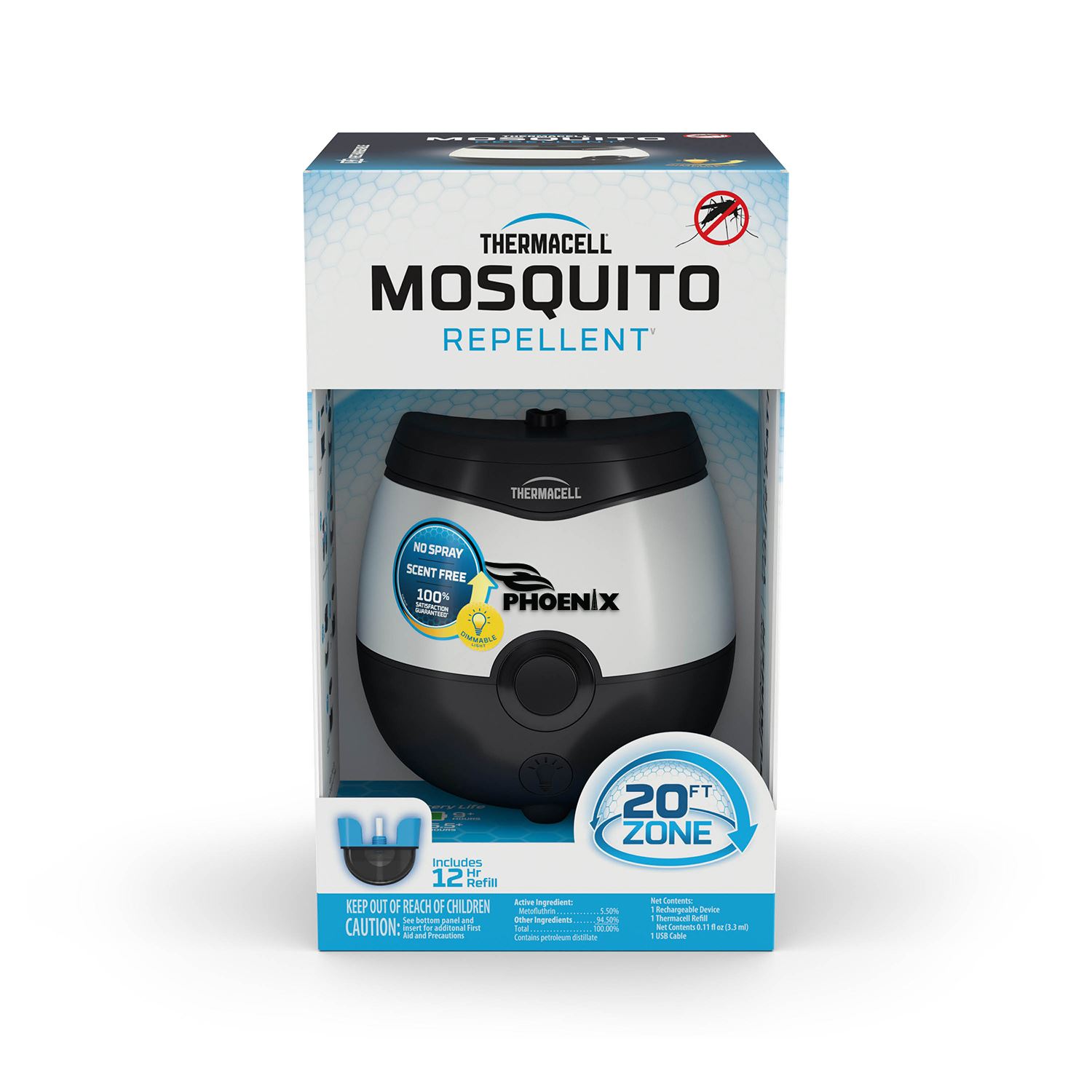 THERMACELL® RECHARGEABLE MOSQUITO REPELLER + GLOW LIGHT 9
