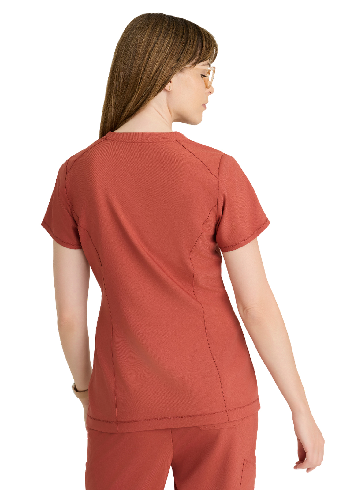 Grey's Anatomy Evolve Stretch - Women's One-Pocket Banded V-Neck Sway Scrub Top 48