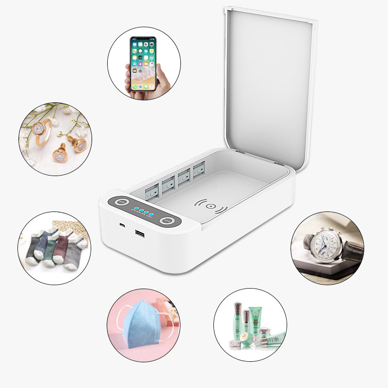 Phone Sterilizer UVC LED light With USB Wireless Charging