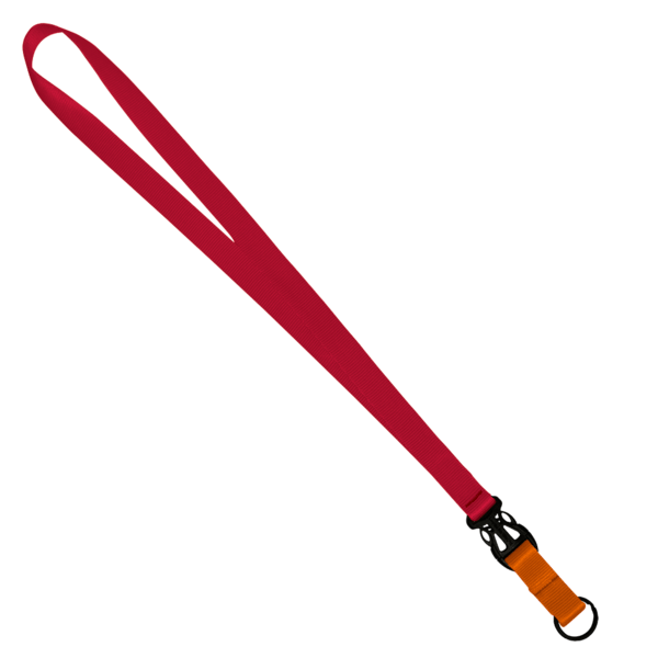 3/4" Multi color (Top and bottom) Nylon Lanyard with Plastic Slide Buckle R 122