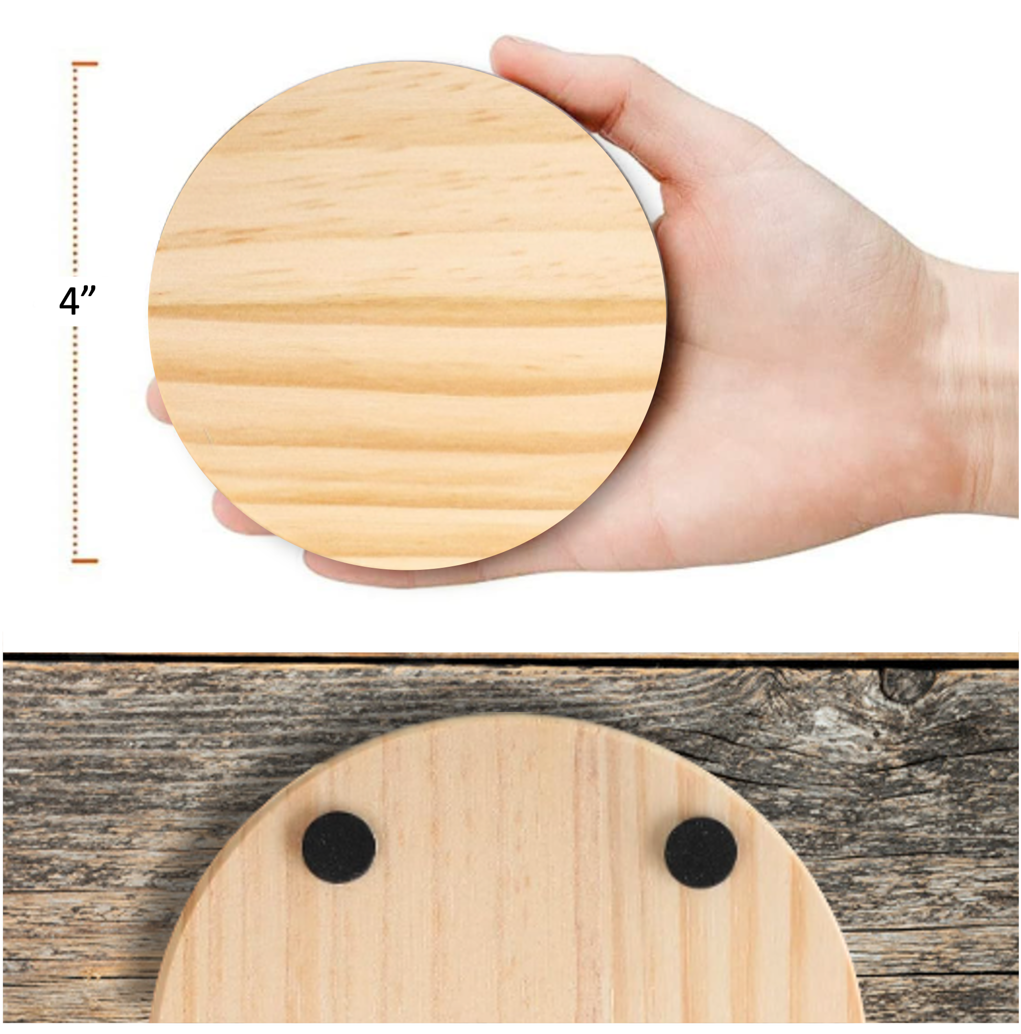 Round Wood Coaster 18