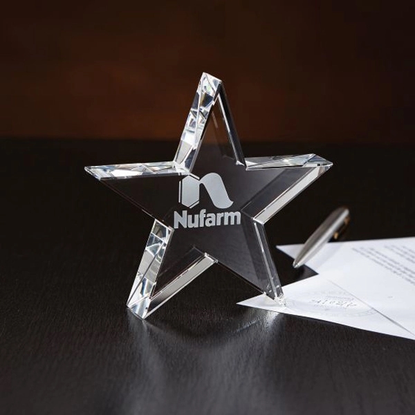 Crystal Star Paperweight 5