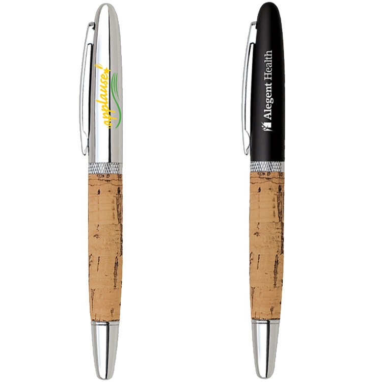 Cork Cap-Off Rollerball Brass Pen 3