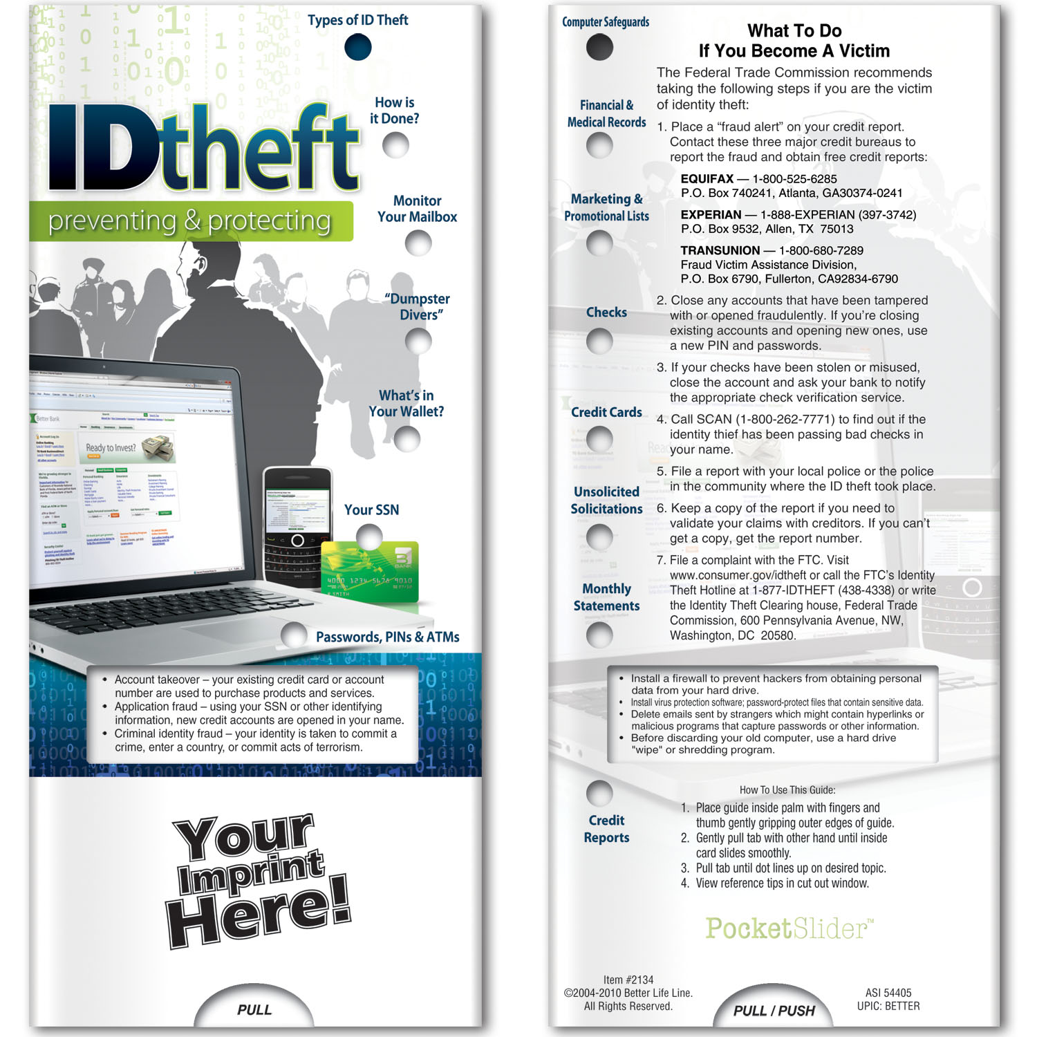 Pocket Slider - ID Theft: Preventing and Protecting 1