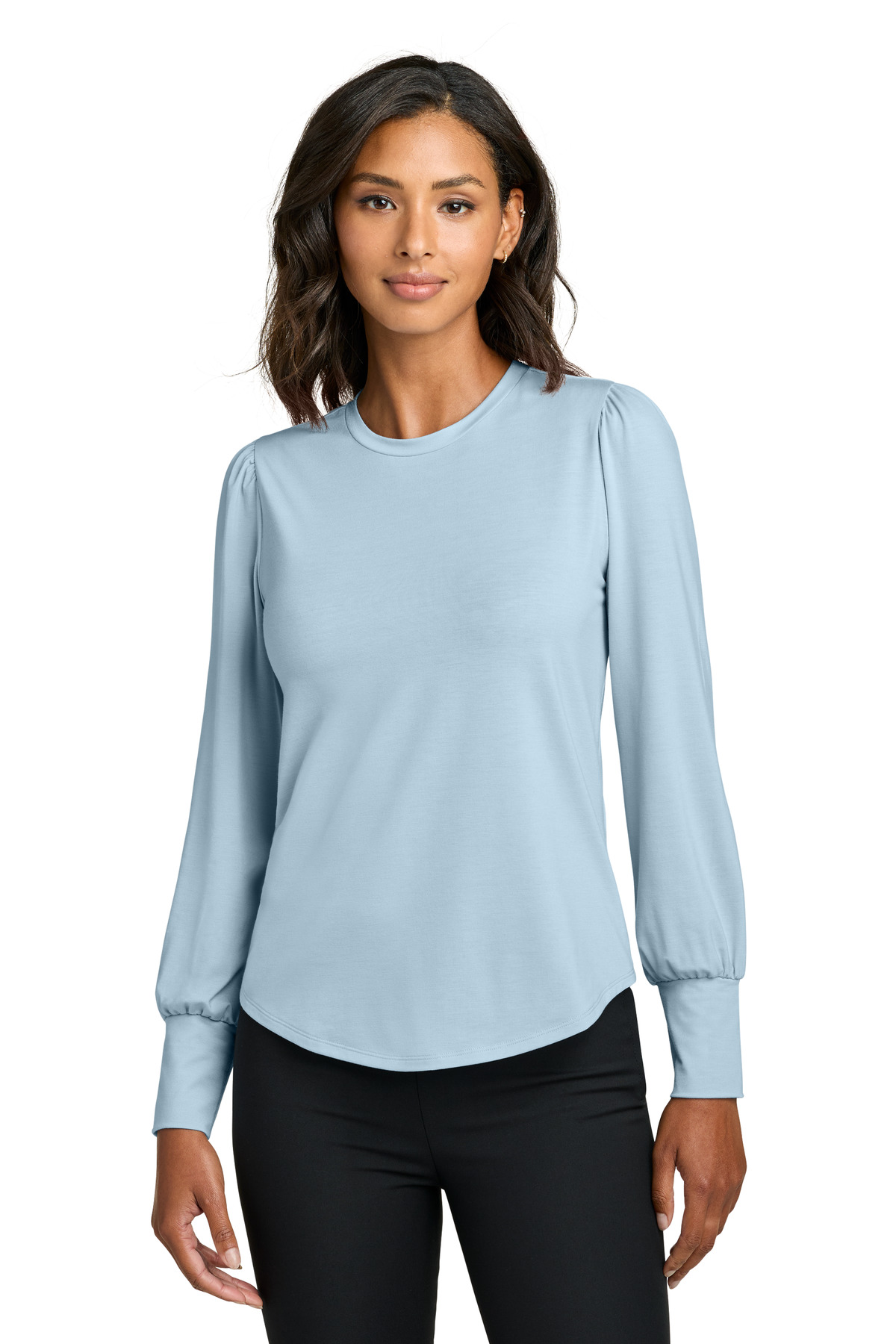 Mercer+Mettle Women's Stretch Jersey Long Sleeve Blouson Top MM1019 73